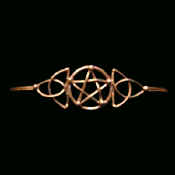 Bronze Circlet - Celtic Triquetra & Pentacle Bronze Circlet - Celtic Triquetra & Pentacle